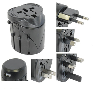 Adaptateur de voyage universel  150 pays usb amérique japon chine royaume-uni irlande europe corée - ECLATS DESTOCKAGE