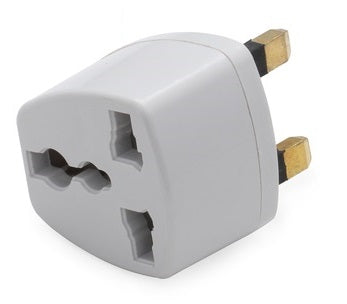 Adaptateur electrique prise europeenne ke301cb vers prise anglaise gb sans prise terre voyage - ECLATS DESTOCKAGE
