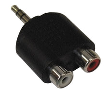 Adaptateur jack 3.5 stereo vers 2 x rca femelle