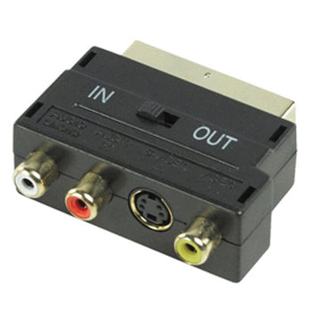 Adaptateur peritel mâle 21 pins rgb 3 rca s video scart 56g avb044 audio av tv commutateur in out ECLATS DESTOCKAGE