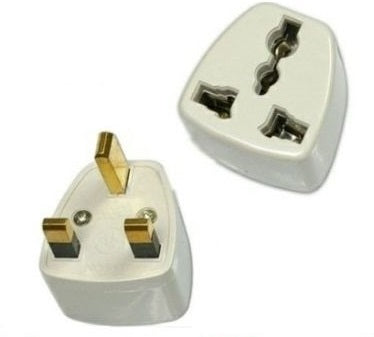Adaptateur prise electrique europeenne vers fiche anglaise secteur gb voyage uk grande bretagne - ECLATS DESTOCKAGE