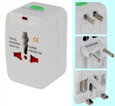 Adaptateur prise secteur electrique universel voyage 150 pays italie espagne europe usa uk australie - ECLATS DESTOCKAGE