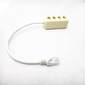 Adaptateur RJ45 8p8c male vers 4 RJ11 6p4c femelle Boitier distribution modulaire reseau ECLATS DESTOCKAGE