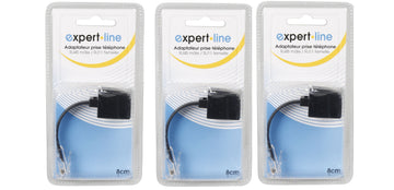 3 Adaptateur RJ45 8p8c male vers RJ11 6p4c femelle Boitier distribution modulaire reseau ECLATS DESTOCKAGE