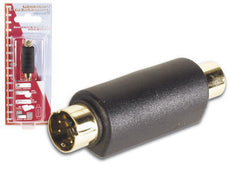 Adaptateur s vhs mâle mini din 4p vers rca femelle dore avw140