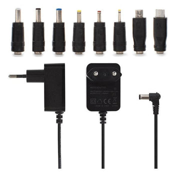 Adaptateur secteur 220v 9v alimentation 2a 18w + 8 raccords 1a 1.2a 1.3a 1.5a 1.6a 1.7a 1.8a 1.9a 2a ECLATS DESTOCKAGE