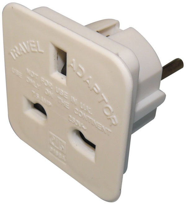 Adaptateur secteur convertisseur prise 2 p+t male français/femelle britannique pour interphone p159g ECLATS DESTOCKAGE