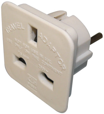 Adaptateur secteur convertisseur prise 2 p+t male français/femelle britannique pour interphone p159g ECLATS DESTOCKAGE