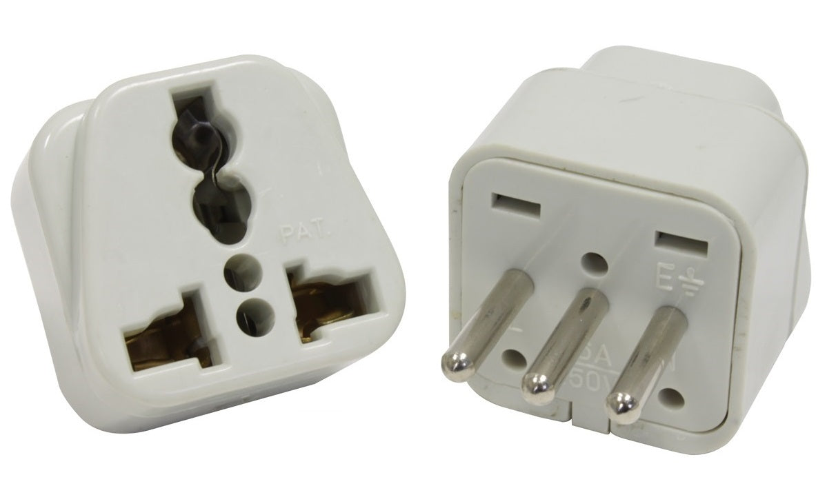 Adaptateur secteur electrique voyage fiche italie uruguay vers prise europe 10a 250v convertisseur - ECLATS DESTOCKAGE