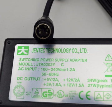 Adaptateur Secteur Jentec JTA0202Y 5V 2A 12V 2A 5 Broche lacie porche iomega 31426900 ECLATS DESTOCKAGE