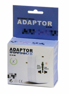 Adaptateur secteur prise electrique universel voyage italie espagne europe usa uk australie 150 pays - ECLATS DESTOCKAGE