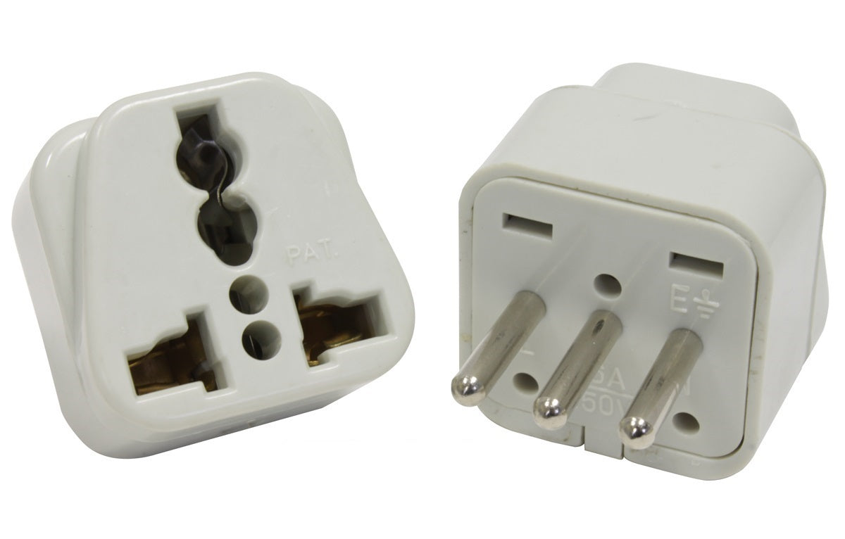 Adaptateur secteur voyage fiche chilie uruguay italie vers prise europe 10a 220v convertisseur - ECLATS DESTOCKAGE