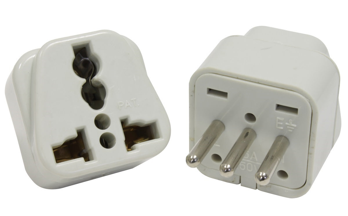Adaptateur secteur voyage fiche electrique chili uruguay italie vers prise europe 110v convertisseur - ECLATS DESTOCKAGE