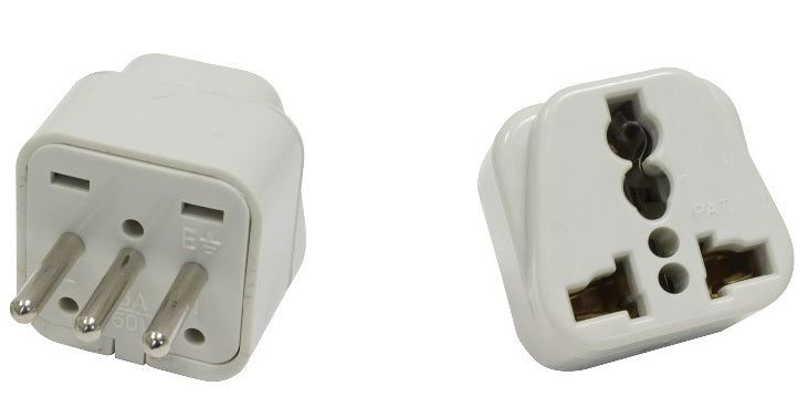 Adaptateur secteur voyage fiche electrique uruguay italie chili prise europe 10a 250v convertisseur - ECLATS DESTOCKAGE