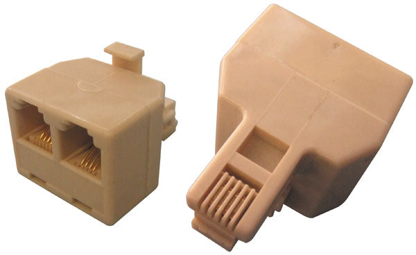 Adaptateur telephonique rj11 rj12 mâle 2 rj11 rj12 femelle 6p4c dedoubleur voyage tcu7 ECLATS DESTOCKAGE