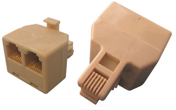 Adaptateur telephonique rj11 rj12 mâle 6p4c 2 rj11 rj12 femelle dedoubleur voyage tcu7 ECLATS DESTOCKAGE