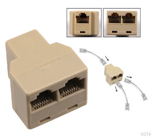 500 Adaptateurs telephonique rj12 femelle 2 rj12 femelle 6p6c dedoubleur ECLATS DESTOCKAGE
