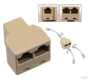 500 Adaptateurs telephonique rj12 femelle 2 rj12 femelle 6p6c dedoubleur ECLATS DESTOCKAGE