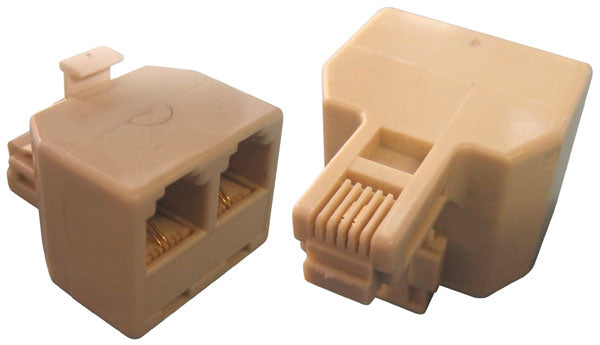 Adaptateur telephonique rj12 mâle 2 rj12 femelle 6p2c dedoubleur ECLATS DESTOCKAGE