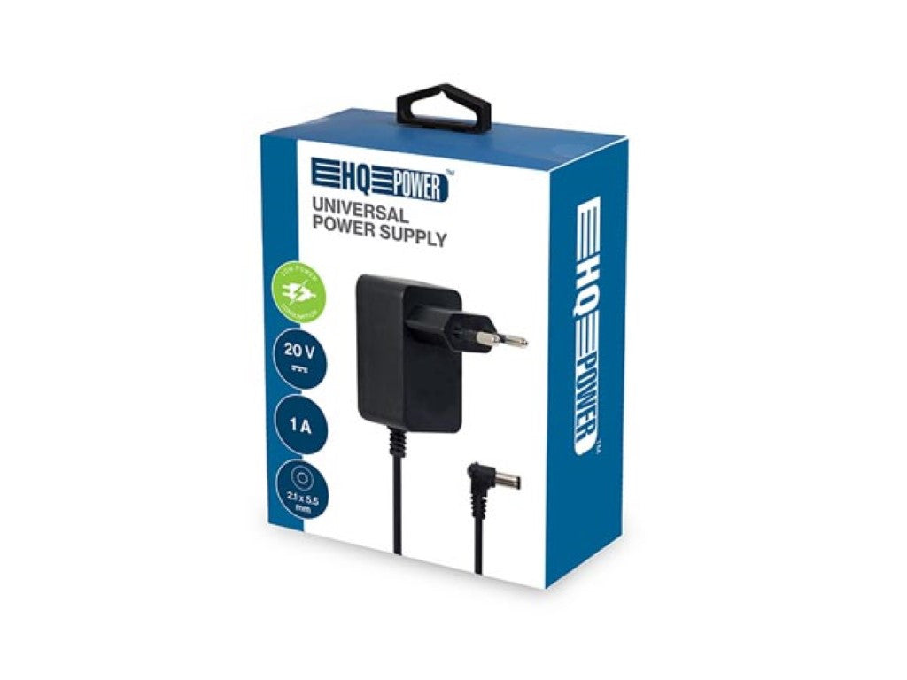 Adaptateur universel 220v 20VCC 1A 20 W cable avec connecteur DC 5.5 x 2.1 mm PSS6E2010 ECLATS DESTOCKAGE