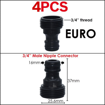 4 Adaptateur universel grand débit filetage 3/4 20/27 embout fileté male pistolet arrosage gardena ECLATS DESTOCKAGE