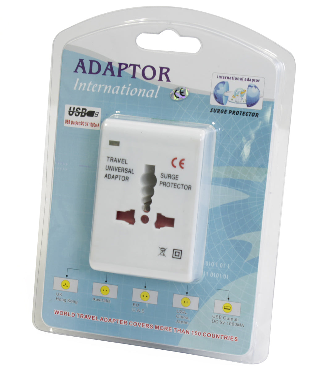 Adaptateur universel prise secteur voyage 150 pays usb europe suisse italie usa uk australie - ECLATS DESTOCKAGE