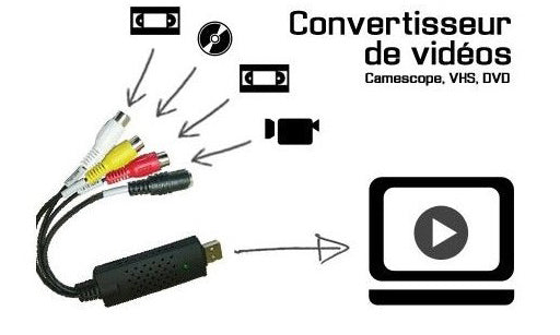 Adaptateur usb analogique carte acquisition audio video cmp usbvg5 convertisseur k7 video ECLATS DESTOCKAGE