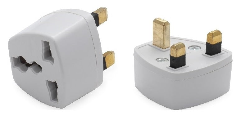 Adaptateur voyage prise secteur electrique europeenne vers fiche anglaise grande bretagne gb uk - ECLATS DESTOCKAGE
