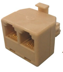 Adaptateur voyage telephonique rj12 mâle 2 rj12 femelle 6p4c dedoubleur tcu7 ECLATS DESTOCKAGE