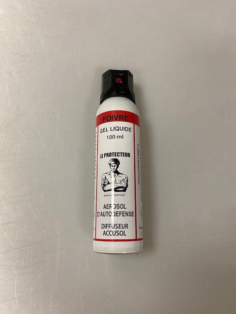 Aerosol defense gel paralysant poivre 100ml sans poignee bombe gaz lacrymogène spray ECLATS DESTOCKAGE
