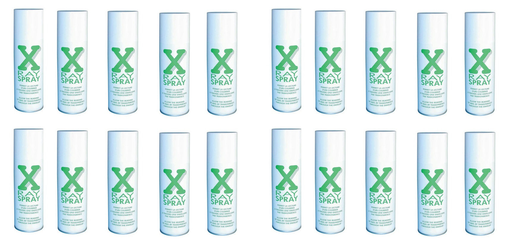 20 Aerosol rayon x-ray spray lire contenu lettre sous enveloppe sans ouvrir espion securite indiscret ECLATS DESTOCKAGE
