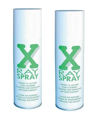 2 Aerosol rayon x-ray spray lire contenu lettre sous enveloppe sans ouvrir espion securite indiscret ECLATS DESTOCKAGE