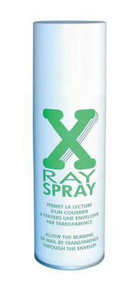 Aerosol rayon x-ray spray lire contenu lettre sous enveloppe sans ouvrir espion securite indiscret ECLATS DESTOCKAGE