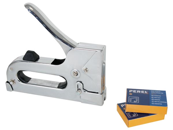 Agrafeuse metal perel hst50g pour agrafes de 6mm à 14mm livré avec 200 arrow t50 8mm ECLATS DESTOCKAGE