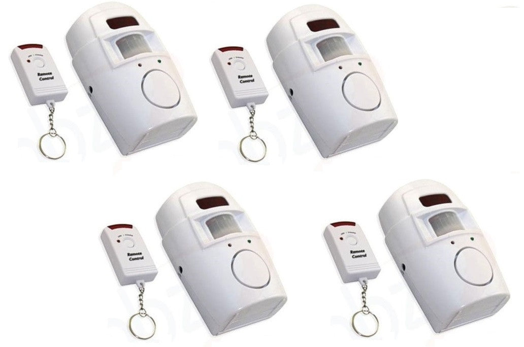 4 Alarme detecteur ir de mouvement autonome 4 télécommande et sirene st205 volumétrique infrarouge ECLATS DESTOCKAGE