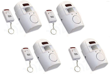 4 Alarme detecteur ir de mouvement autonome 4 télécommande et sirene st205 volumétrique infrarouge ECLATS DESTOCKAGE