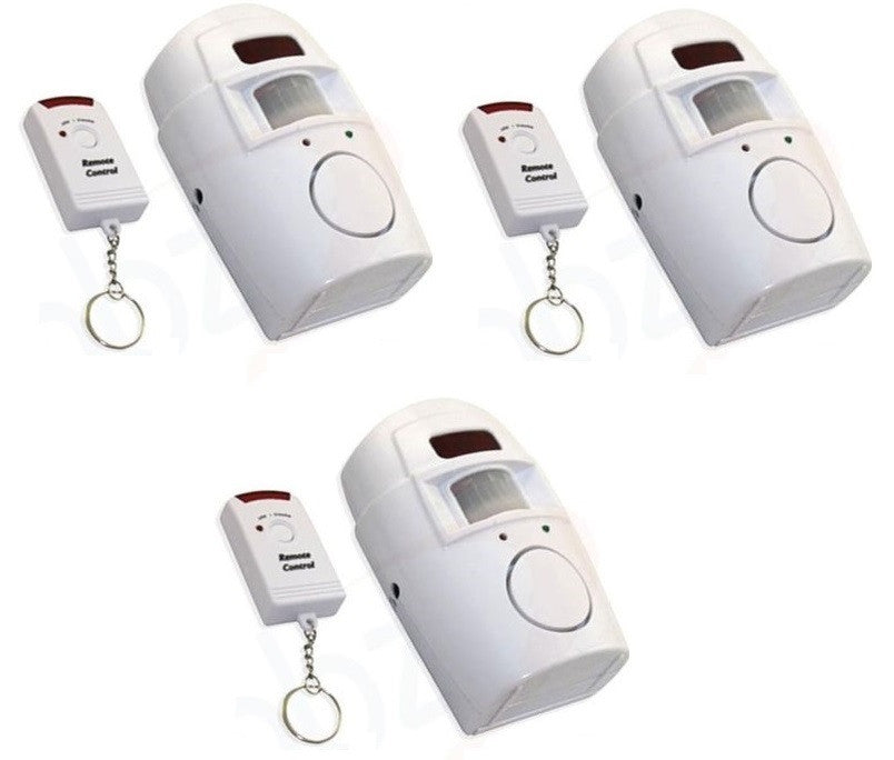 3 Alarme detecteur ir de mouvement autonome 3 télécommande et sirene st205 volumétrique infrarouge ECLATS DESTOCKAGE
