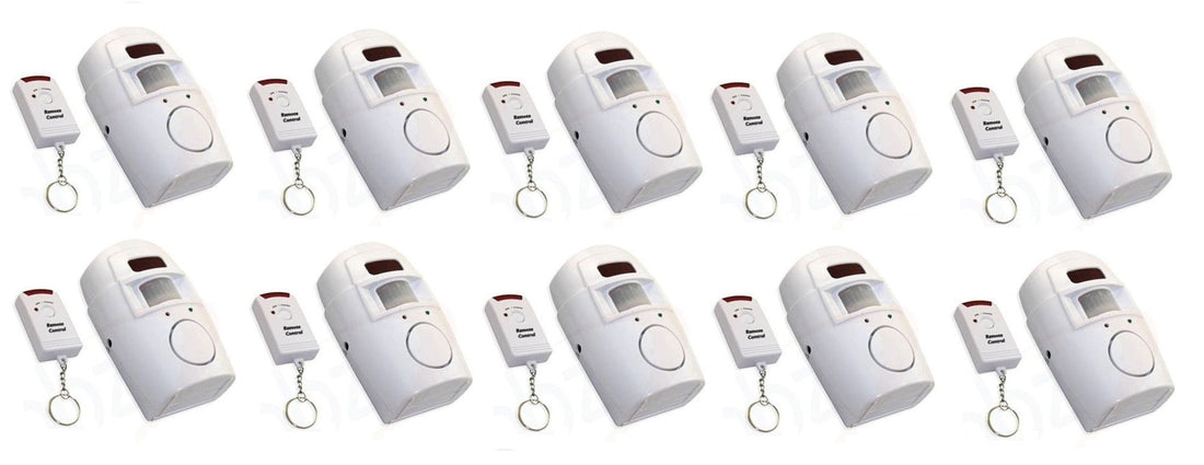 10 Alarme detecteur ir de mouvement autonome 10 télécommande et sirene st205 volumétrique infrarouge ECLATS DESTOCKAGE