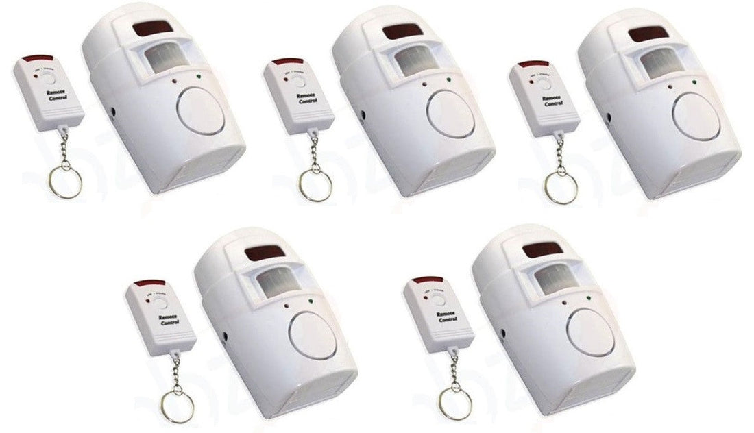 5 Alarme detecteur ir de mouvement autonome 5 télécommande et sirene st205 volumétrique infrarouge ECLATS DESTOCKAGE