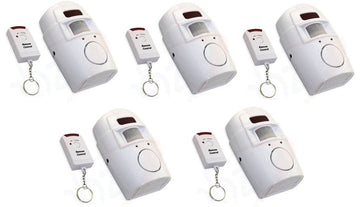 5 Alarme detecteur ir de mouvement autonome 5 télécommande et sirene st205 volumétrique infrarouge ECLATS DESTOCKAGE