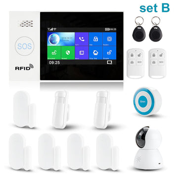 Alarme sans fil Tuya Apps GSM WiFi 2 Telec 2 Tag 5 Contact SF 2 IR Radio 1 Sirène sans fil 1 caméra ECLATS DESTOCKAGE