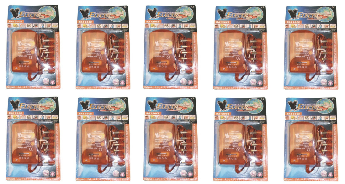 10 Alimentations 110v 220v 1.2a 3v 4v 4.5v 5v 6v 7v 7.5v 8v 9v 9.5v 10v 11v 12v freebox 230v 240v ECLATS DESTOCKAGE