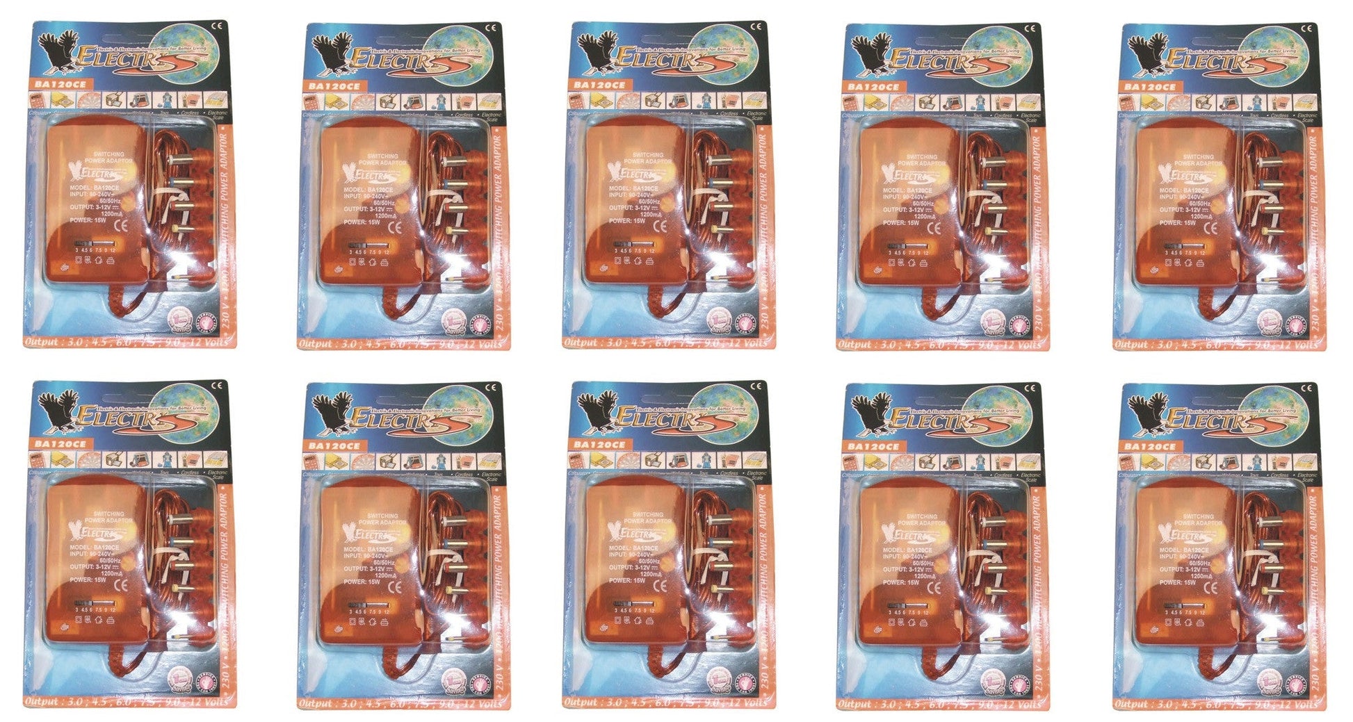 10 Alimentations 110v 220v 1.2a 3v 4v 4.5v 5v 6v 7v 7.5v 8v 9v 9.5v 10v 11v 12v freebox 230v 240v ECLATS DESTOCKAGE