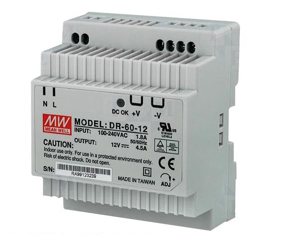 Alimentation 60 w 12 v 4.5 a rail din alim 110v 220v 54w 88-264 ECLATS DESTOCKAGE