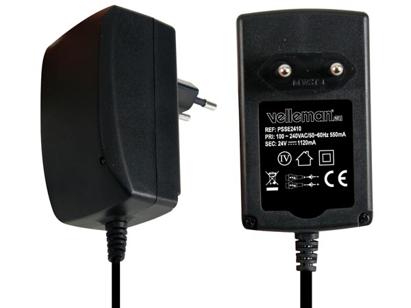 Alimentation 110v 220v 24v 2.5mm 3.5mm 2.1x5mm 2.5 x 5.5mm 1.35 x 3.5mm 1.7 x 4mm 0.75 x 2.35 1.12A 27w psse2410 ECLATS DESTOCKAGE