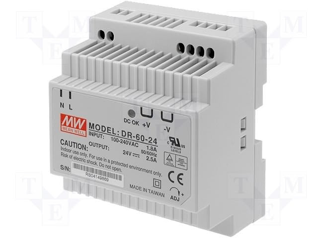 Alimentation rail din 110v 220v 60w 24v 2.5a compatible 1a 1.5a 2a 85 à 264vca ECLATS DESTOCKAGE