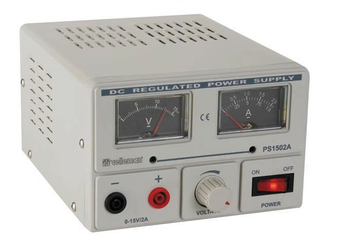 Alimentation reglable laboratoire 0 à 15vcc 2a ps1502a 1v 2v 3v 6v 9v 12v 15v alim secteur labo ECLATS DESTOCKAGE