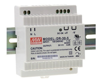Alimentation stabilisé 110v 220v 5v dc 3a 15w 19w 30w rail din dr-30-5 alim 230v 240v 220vca 85-264v ECLATS DESTOCKAGE