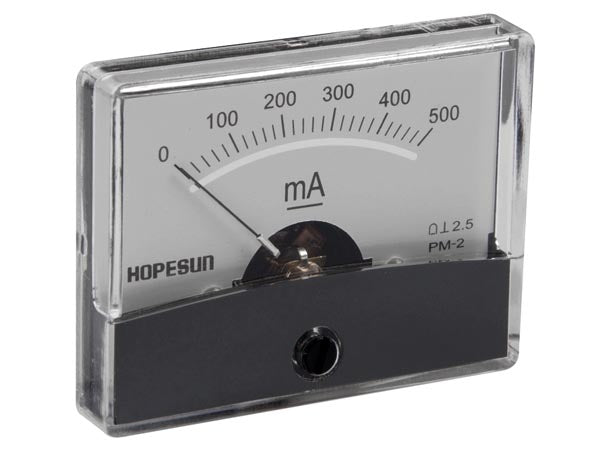 Amperemetre analogique de tableau 500ma cc / 60 x 47mm aim60500 ECLATS DESTOCKAGE