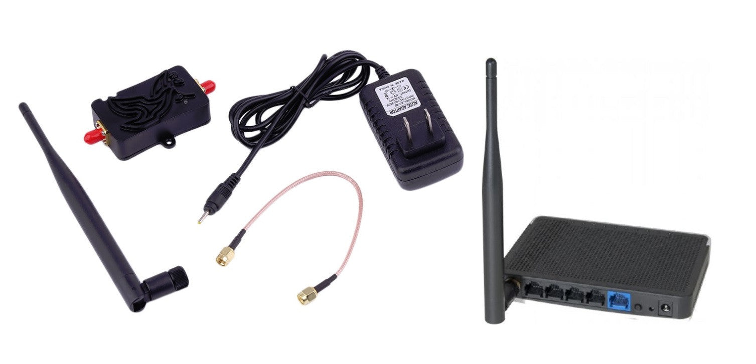 Amplificateur wifi 4000mw 4w 2.4ghz + Routeur wifi WF2411D ECLATS DESTOCKAGE